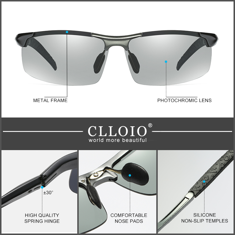CLLOIO Aluminum Photochromic S - Sunglasses Aviator Polarized review and price