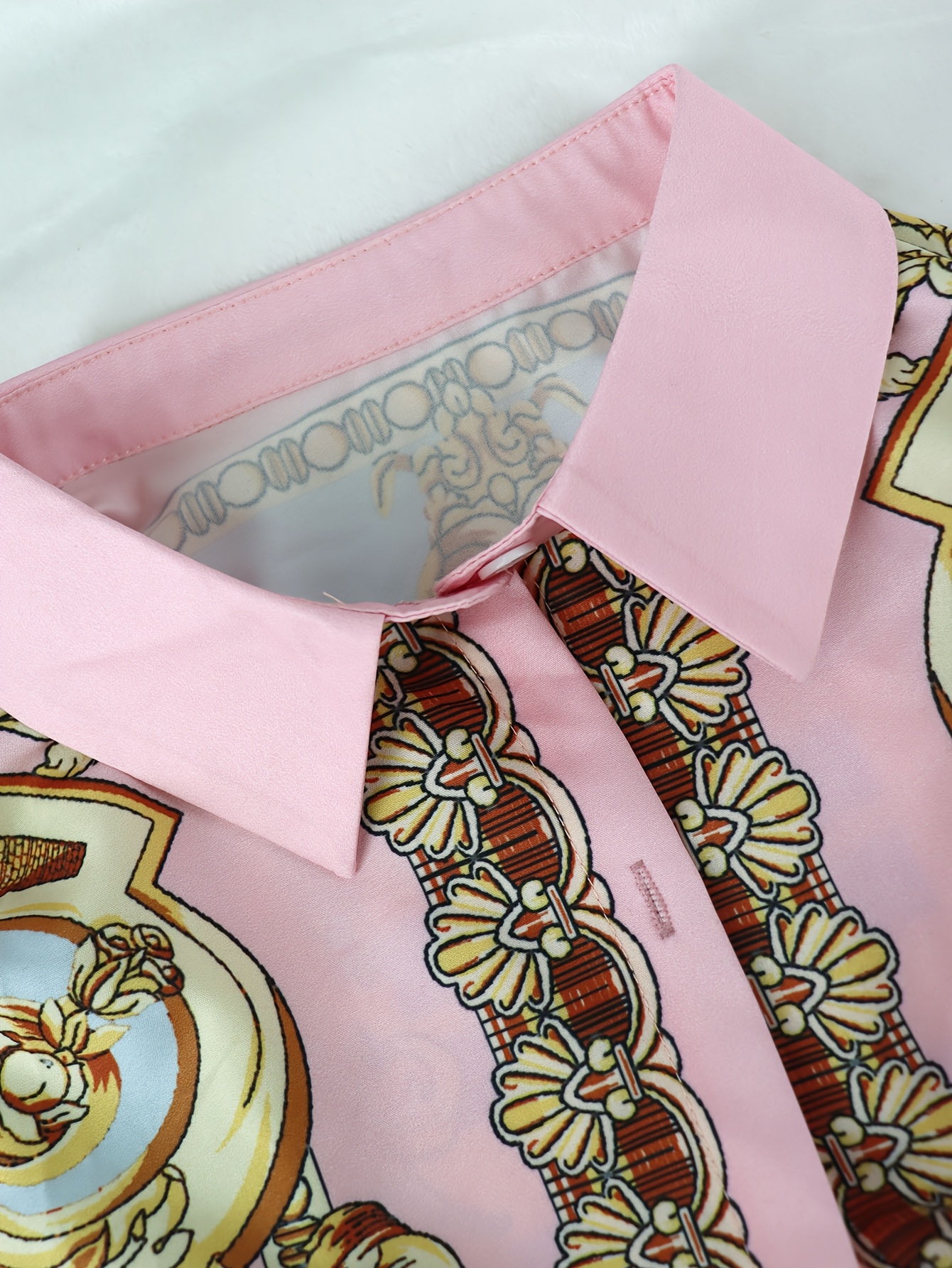Women 2 Piece Set Ornate Print - Shirt Camp Collar review and price