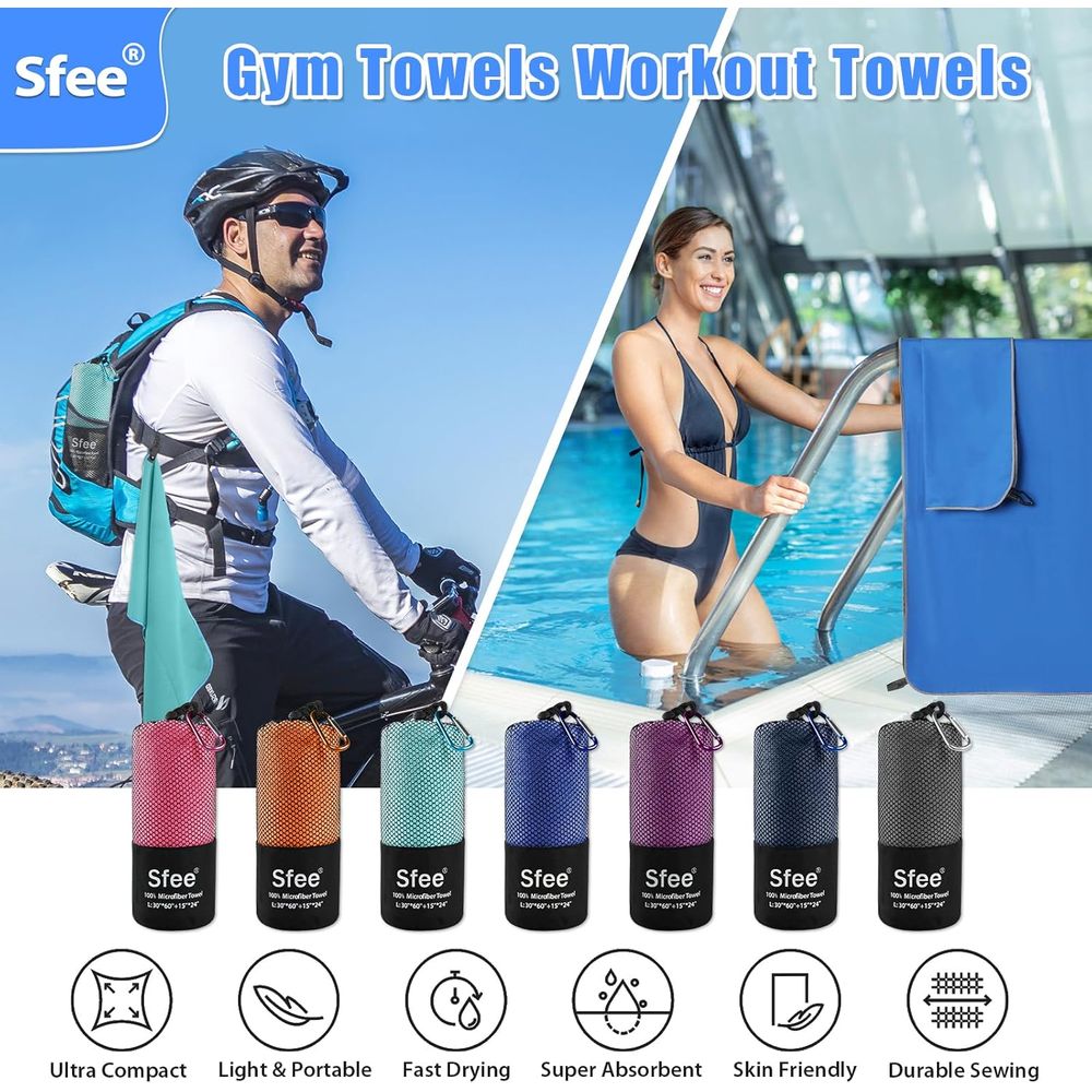 Compact Large Absorbent Travel - Beach Towel Large review and price
