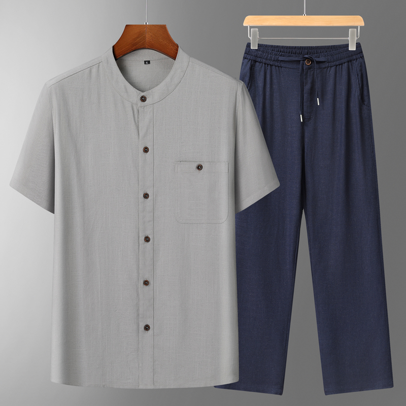 Men's Cotton Linen Tang Suit S - Short Linen Drawstring review and price