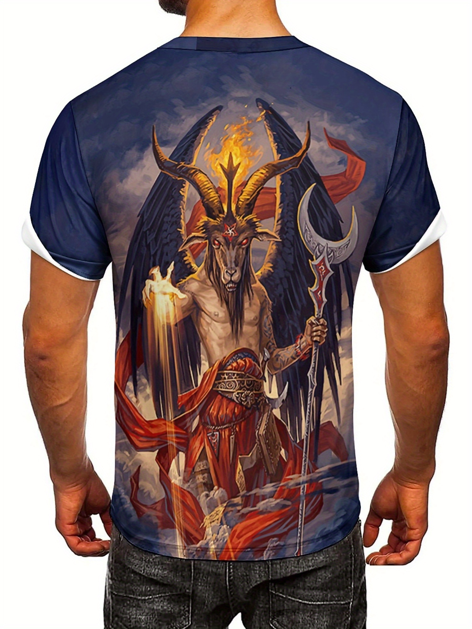 Men's 3D Demon Print T-Shirt | - Tee Graphic Print review and price