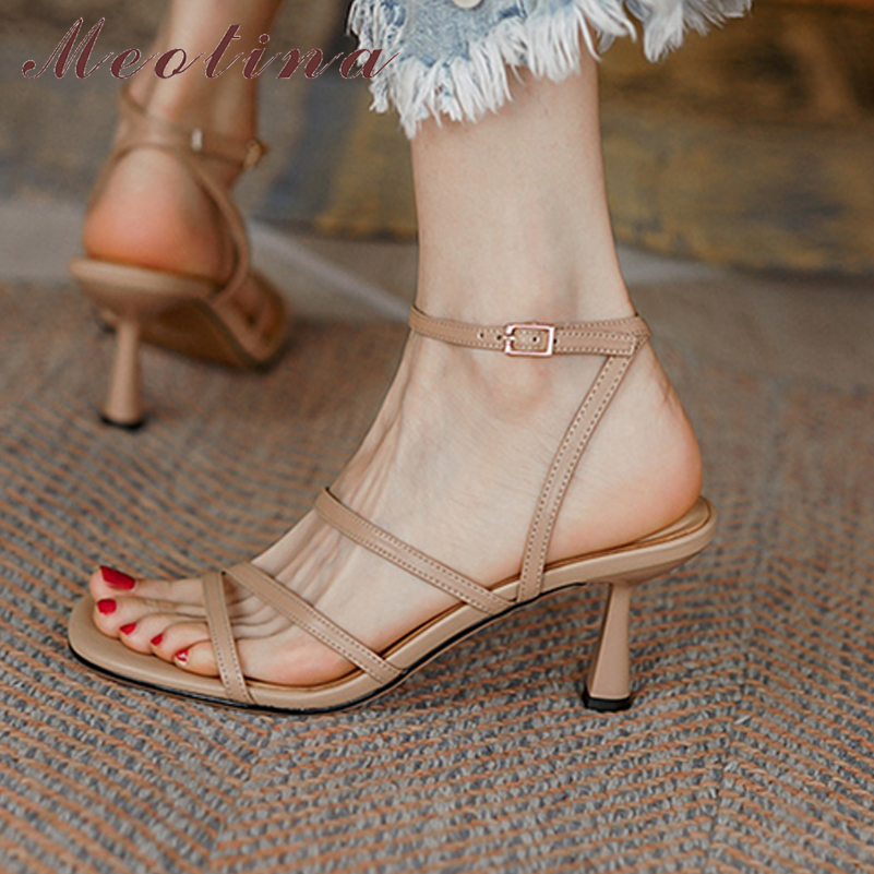 Meotina Sandals Women Shoes Sq - Casual Sandal Leather review and price